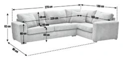 Habitat Eton Fabric Left Hand Corner Sofa - Biege -Habitat Furni Sales 1151484 R E001