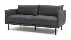 Habitat Moore Leather 3 Seater Sofa - Dark Grey -Habitat Furni Sales 1159455 R Z002A