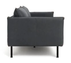 Habitat Moore Leather 3 Seater Sofa - Dark Grey -Habitat Furni Sales 1159455 R Z004A