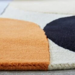 Habitat Geometric Circle Cut Pile Rug - 120x120cm - Multi -Habitat Furni Sales 1176122 R Z002C