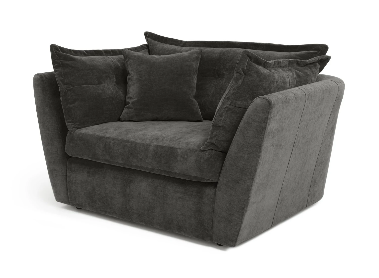 Habitat Jacques Velvet Cuddle Chair - Grey Habitat Jacques Velvet Cuddle Chair - Grey -Habitat Furni Sales 1177217 R Z002A