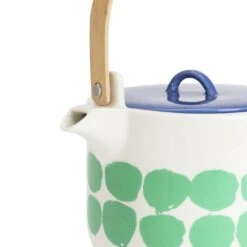 Habitat Abstract Stoneware Teapot - Green And Blue 2 Habitat Abstract Stoneware Teapot - Green And Blue -Habitat Furni Sales 1181478 R Z004A