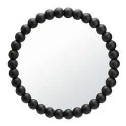Habitat Beaded Round Wall Mirror - Black - 50x50cm -Habitat Furni Sales 1182642 R Z003A