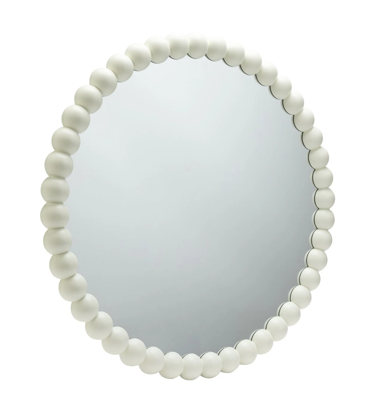 Habitat Beaded Round Wall Mirror - White - 70x70cm Habitat Beaded Round Wall Mirror - White - 70x70cm -Habitat Furni Sales 1182927 R Z001A