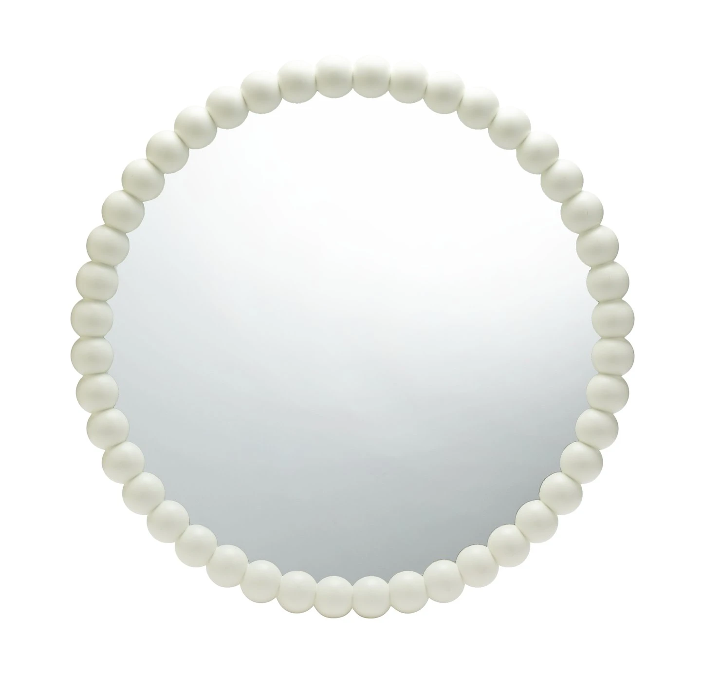 Habitat Beaded Round Wall Mirror - White - 70x70cm Habitat Beaded Round Wall Mirror - White - 70x70cm -Habitat Furni Sales 1182927 R Z003A