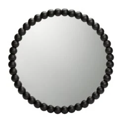 Habitat Beaded Round Wall Mirror - Black - 70x70cm -Habitat Furni Sales 1182934 R Z003A