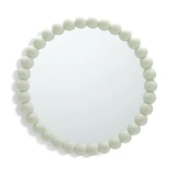 Habitat Beaded Round Wall Mirror - White - 50x50cm -Habitat Furni Sales 1182941 R Z003A