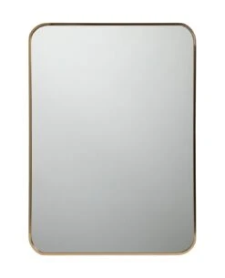 Habitat Brushed Rectangular Wall Mirror - Gold - 50x70cm -Habitat Furni Sales 1184066 R Z003A