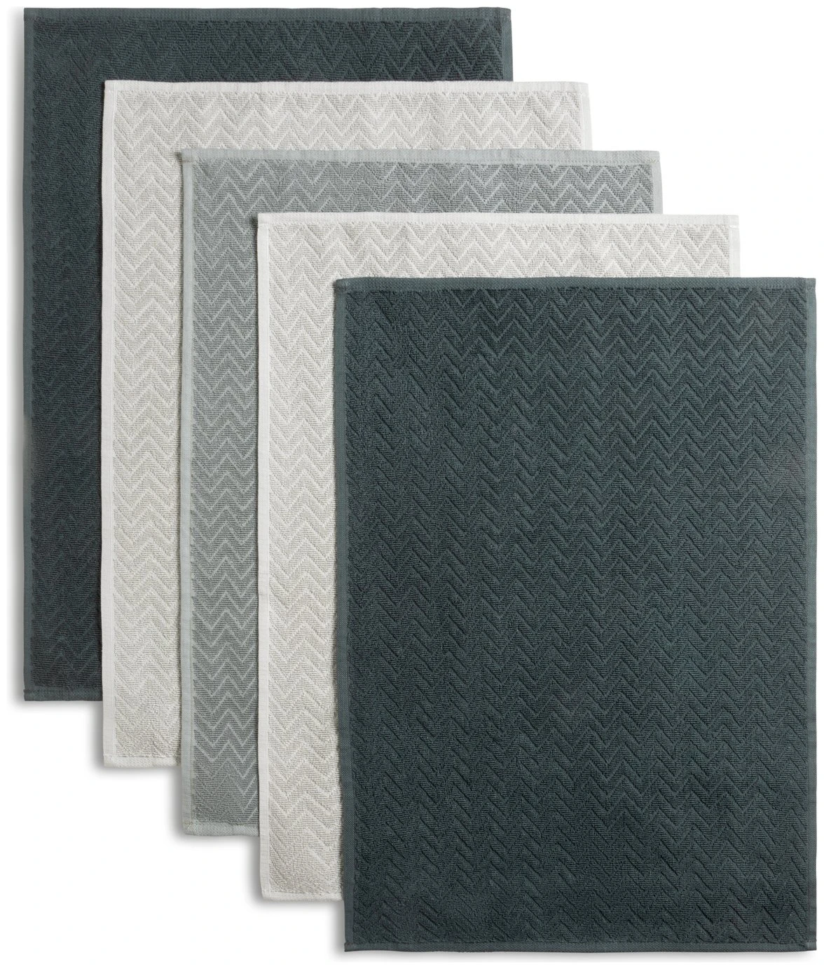 Habitat Zig Zag Terry Pack of 5 Tea Towels Habitat Zig Zag Terry Pack Of 5 Tea Towels -Habitat Furni Sales 1185182 R Z004A