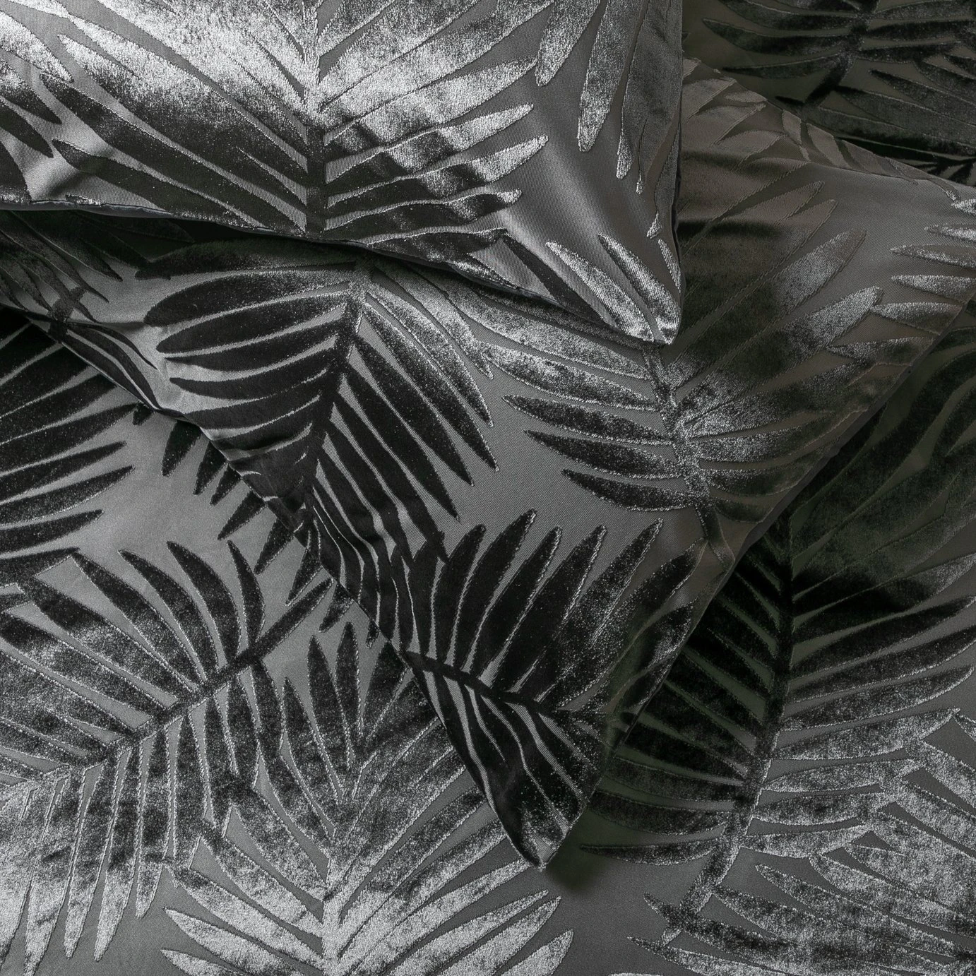 Habitat Velvet Feather Charcoal Bedding Set - Double Habitat Velvet Feather Charcoal Bedding Set - Double -Habitat Furni Sales 1232499 R Z003A