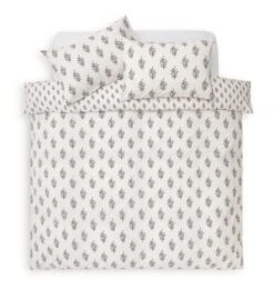Habitat Woodblock Leaf White Bedding Set - Single -Habitat Furni Sales 1232846 R Z002A