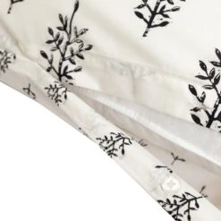 Habitat Woodblock Leaf White Bedding Set - Single -Habitat Furni Sales 1232846 R Z004A