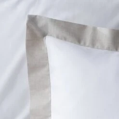 Habitat Cotton 180 TC Oxford Edge White Bedding Set- Double -Habitat Furni Sales 1232956 R Z005A