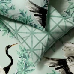 Habitat Crane Panel Green Bedding Set - Single 3 Habitat Crane Panel Green Bedding Set - Single -Habitat Furni Sales 1233199 R Z003A