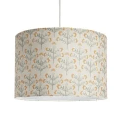 Habitat Floral Print Faux Linen Shade - Cream And Orange -Habitat Furni Sales 1233663 R Z002A