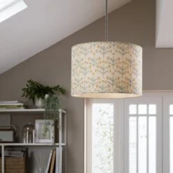 Habitat Floral Print Faux Linen Shade - Cream And Orange -Habitat Furni Sales 1233663 R Z002C