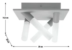 Habitat Metal 4 Light LED Bathroom Flush Ceiling Light-Black -Habitat Furni Sales 1233687 R E001