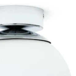 Habitat Opal Glass Bathroom Flush Ceiling Light - White -Habitat Furni Sales 1233759 R Z002A