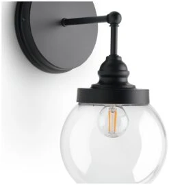 Habitat Globe Metal Bathroom Wall Light - Black -Habitat Furni Sales 1233773 R Z002A