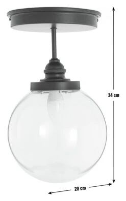 Habitat Globe Metal Bathroom Pendant Light - Black 2 Habitat Globe Metal Bathroom Pendant Light - Black -Habitat Furni Sales 1233797 R E001