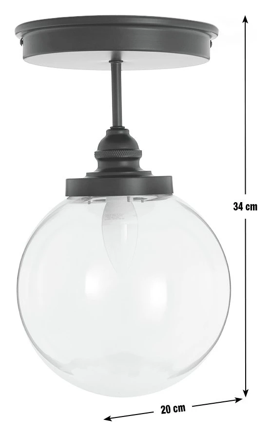 Habitat Globe Metal Bathroom Pendant Light - Black Habitat Globe Metal Bathroom Pendant Light - Black -Habitat Furni Sales 1233797 R E001