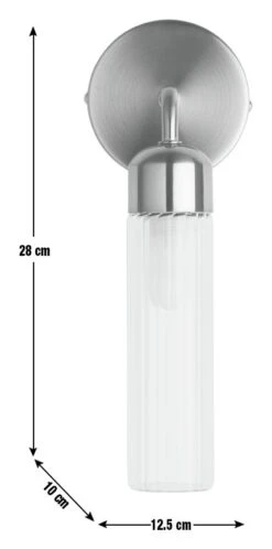 Habitat Ribbed Metal Bathroom Wall Light - Gold -Habitat Furni Sales 1233814 R E001