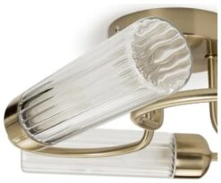Habitat Ribbed Metal 3 Light Bathroom Ceiling Light - Gold -Habitat Furni Sales 1233845 R Z002A