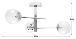 Habitat Sputnik Metal Bathroom Flush Ceiling Light - Chrome -Habitat Furni Sales 1233890 R E001