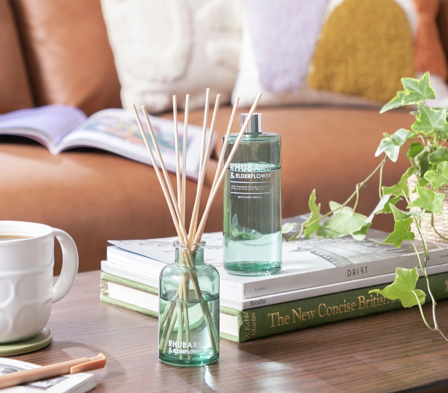 Habitat 90ml Diffuser & 180ml Refill - Rhubarb & Elderflower Habitat 90ml Diffuser & 180ml Refill - Rhubarb & Elderflower -Habitat Furni Sales 1241215 R Z001C