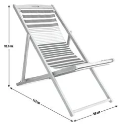 Habitat Folding Wooden Garden Deck Chair - Blue -Habitat Furni Sales 1247628 R E001