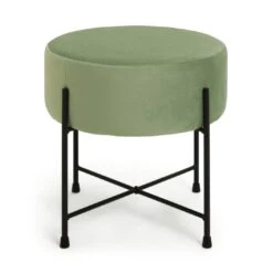 Habitat Jax Metal Footstool - Mint Green