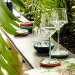 Habitat X Kew Set Of 4 Ceramic Botanical Coasters -Habitat Furni Sales 1300541 R Z003C