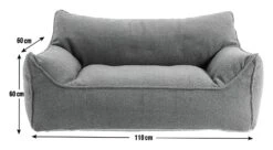 Habitat Kids Double Chair Bean Bag - Charcoal -Habitat Furni Sales 1306789 R E001