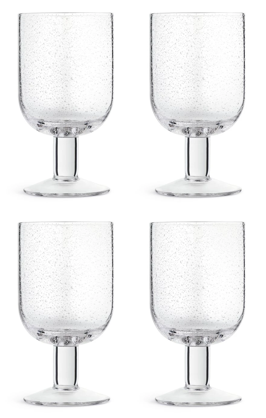 Habitat Bubble Set of 4 Wine Glasses Habitat Bubble Set Of 4 Wine Glasses -Habitat Furni Sales 1307953 R Z001A
