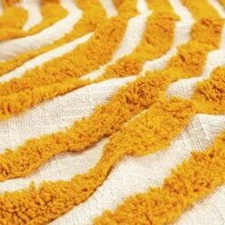 Habitat Geo Tufted Throw - White & Yellow - 125x150cm -Habitat Furni Sales 1309944 R Z003A