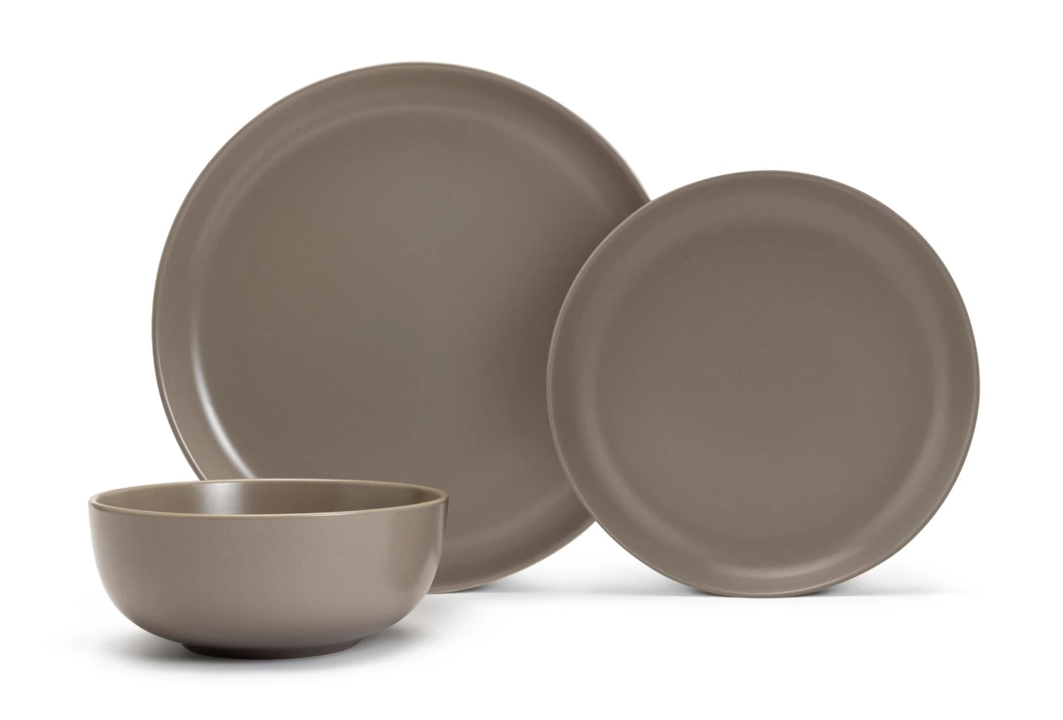 Habitat Mushroom 12 Piece Stoneware Dinner Set - Mushroom Habitat Mushroom 12 Piece Stoneware Dinner Set - Mushroom -Habitat Furni Sales 1341108 R Z001A