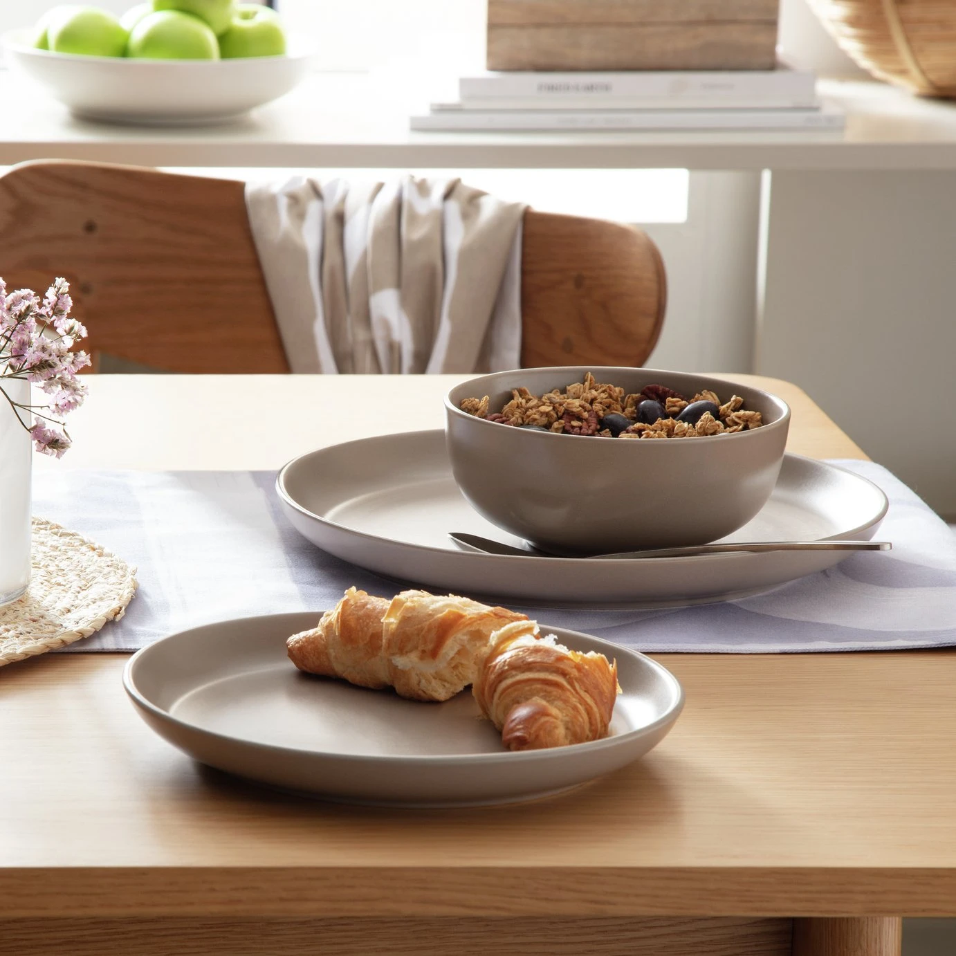 Habitat Mushroom 12 Piece Stoneware Dinner Set - Mushroom Habitat Mushroom 12 Piece Stoneware Dinner Set - Mushroom -Habitat Furni Sales 1341108 R Z001C