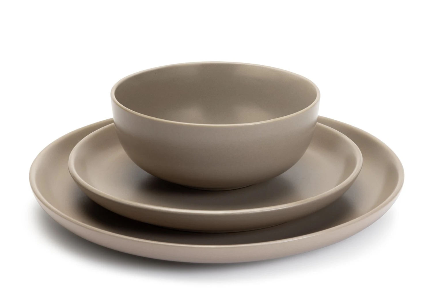 Habitat Mushroom 12 Piece Stoneware Dinner Set - Mushroom Habitat Mushroom 12 Piece Stoneware Dinner Set - Mushroom -Habitat Furni Sales 1341108 R Z002A