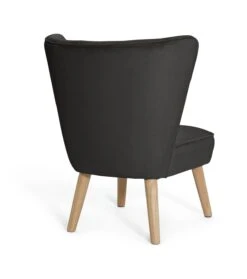 Habitat Alexis Velvet Cocktail Chair - Charcoal -Habitat Furni Sales 1341256 R Z003A