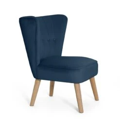 Habitat Alexis Velvet Cocktail Chair - Navy -Habitat Furni Sales 1341270 R Z004A