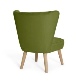 Habitat Alexis Velvet Cocktail Chair - Olive -Habitat Furni Sales 1341287 R Z003A