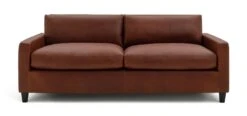 Habitat Chester Leather 3 Seater Sofa - Dark Feet - Tan