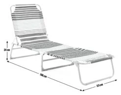 Habitat Folding Metal Sun Lounger - Blue -Habitat Furni Sales 1346141 R E001