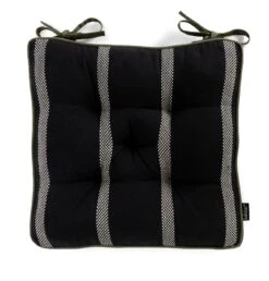 Habitat Woven Stripe Pack Of 2 Seat Cushion - Black -Habitat Furni Sales 1402353 R Z003A