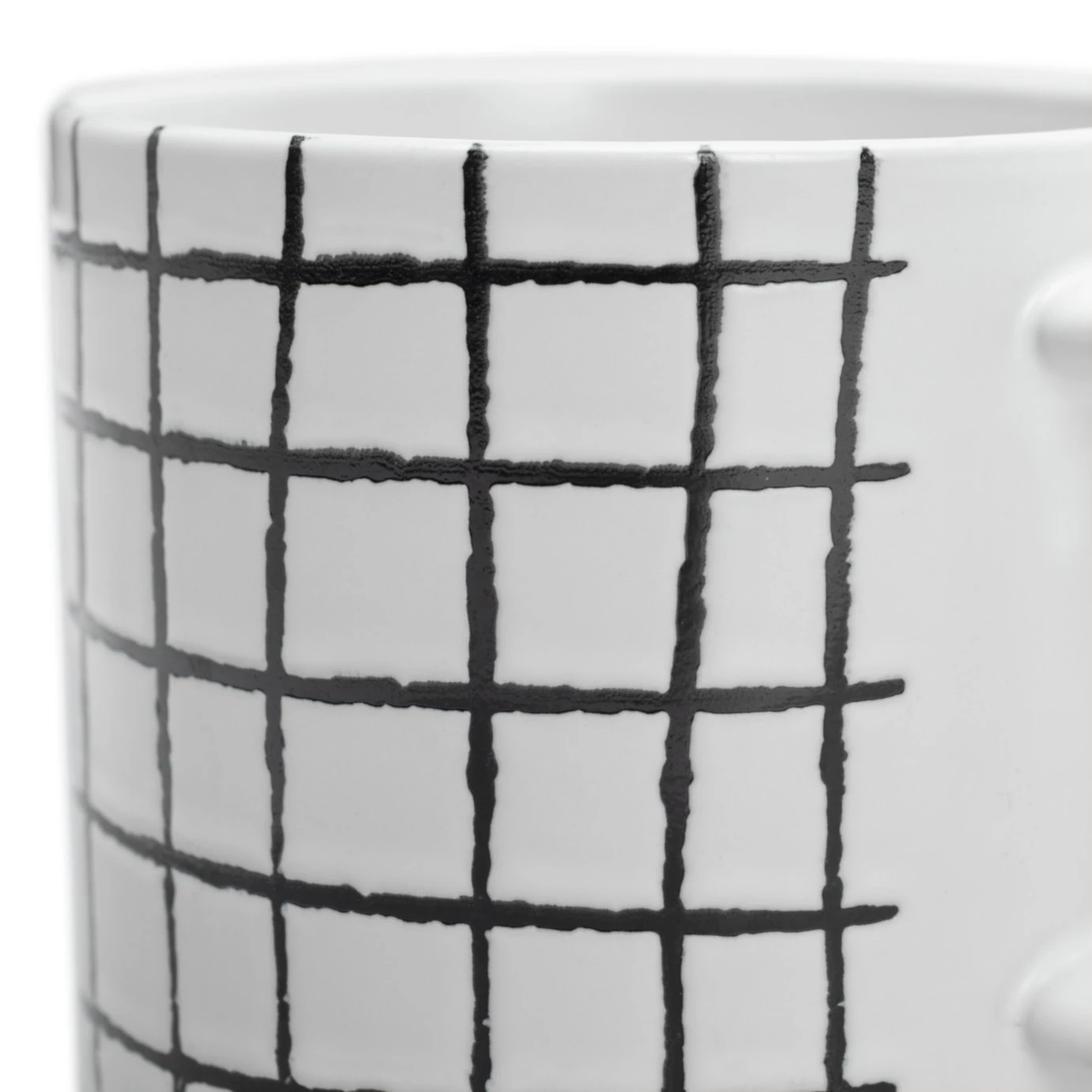 Habitat Grid Set of 4 Mugs - White Habitat Grid Set Of 4 Mugs - White -Habitat Furni Sales 1402944 R Z003A