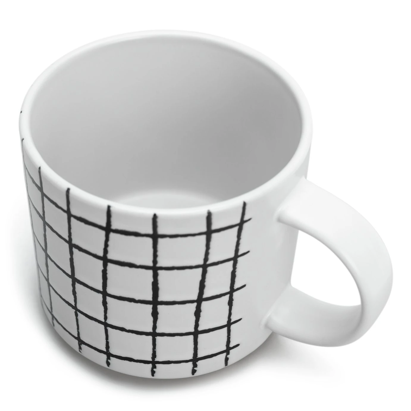 Habitat Grid Set of 4 Mugs - White Habitat Grid Set Of 4 Mugs - White -Habitat Furni Sales 1402944 R Z004A