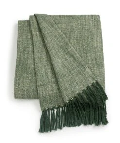 Habitat Recycled Throw - Green - 125x150cm
