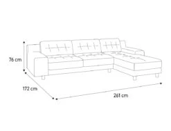 Habitat Hendricks Velvet Corner Chaise Sofa - Moss Green -Habitat Furni Sales 1480825 R E001