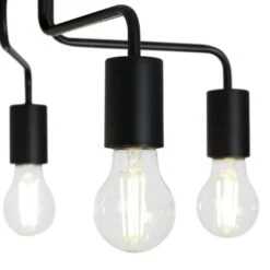 Habitat Rayner Steel 5 Light LED Flush Ceiling Light - Black -Habitat Furni Sales 1518261 R Z003A