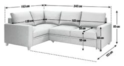 Habitat Seattle Left Corner Fabric Sofa Bed - Charcoal -Habitat Furni Sales 1663123 R E001